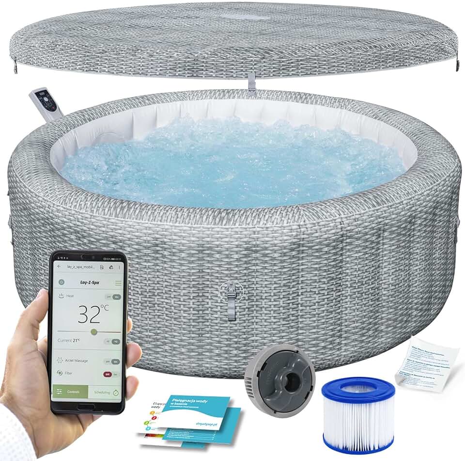 Bestway - Bali MaxHold EnergySense UltraFit 196x71cm gris, AirJet 77