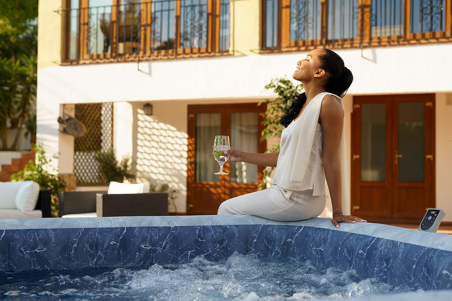 Bestway - San Francisco HydroJet Pro - 230x230x71 cm - spa gonflable éco, 5-7 pers., contrôle appli