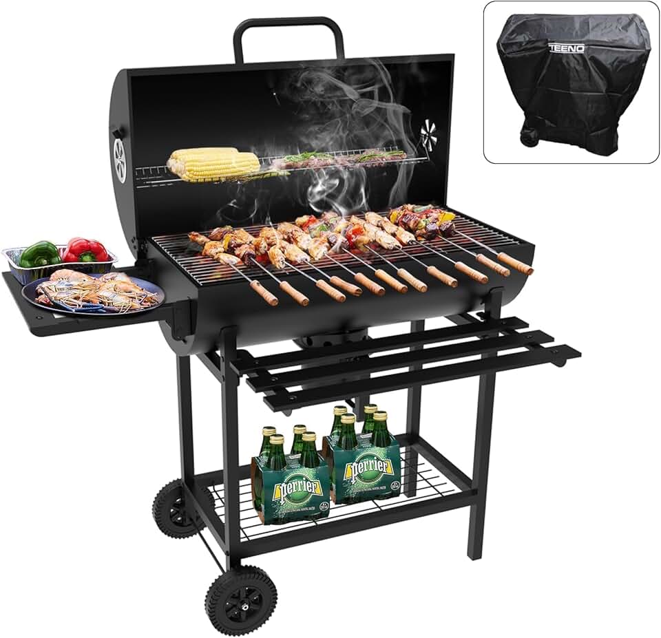Teeno - barbecue boule XXL - deux étagères, évent réglable, housse.