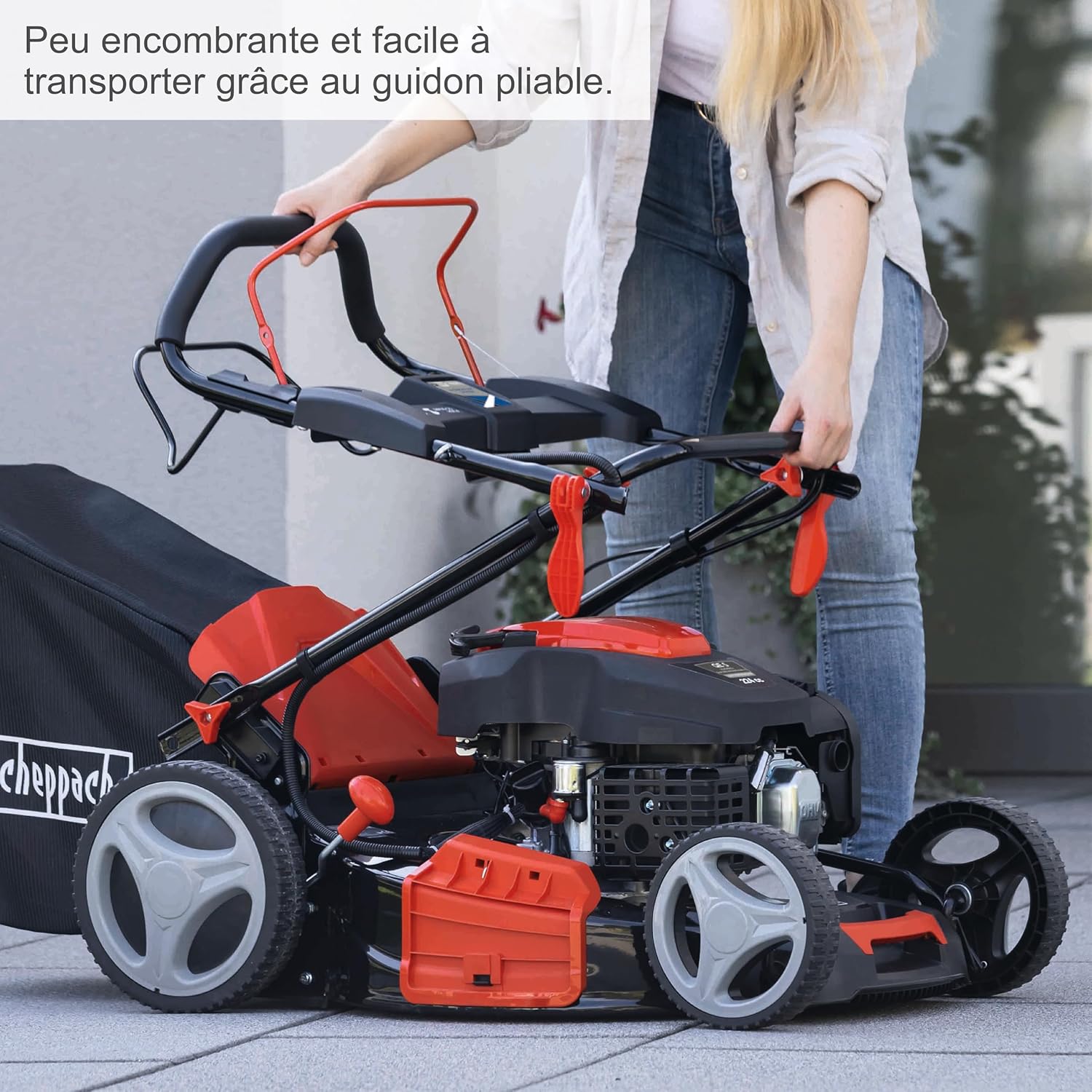 Scheppach - Tondeuse hybride 53 cm, 4400 W, 65 L, démarrage électrique - MS225-53E