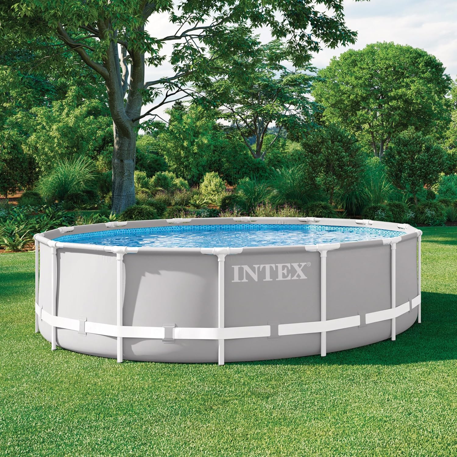 Intex - Prism Frame ronde tubulaire - 4,27 x 1,07m - kit piscine durable