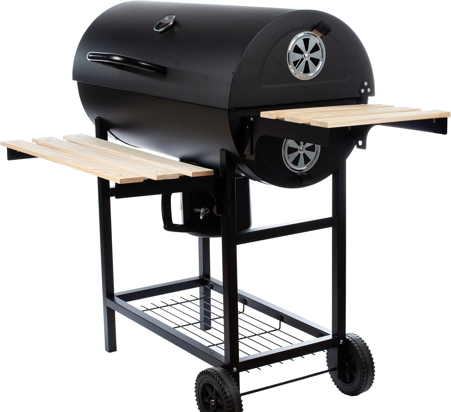 GrillMaster - BigBend série - barbecue rond jardin, charbon, étagères, GM2020