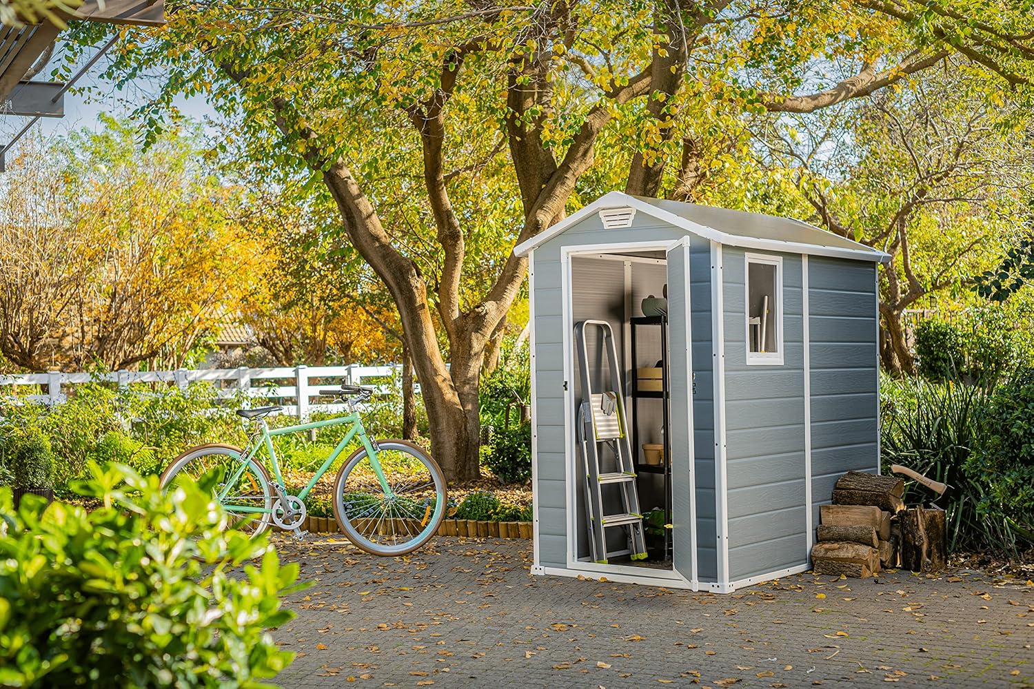 Keter - Abri Manor 46 - 2,2m² - double porte, coloris gris