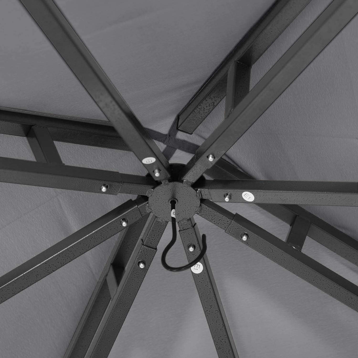 ABCCANOPY - tonnelle terrasse série – 3,05x3,05 m – cadre acier, gris foncé