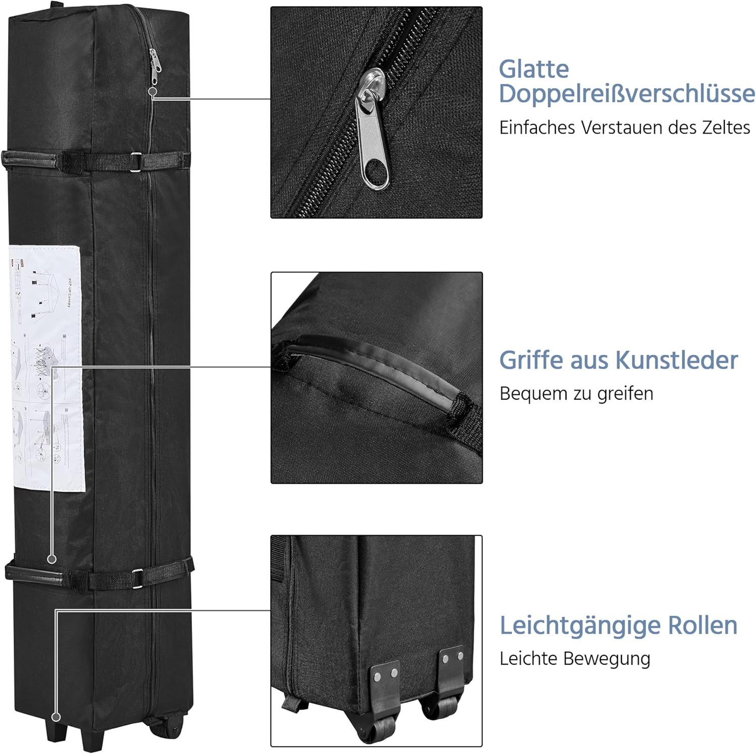 Yaheetech - Tonnelle pliable 3x3m, sac transport, sable, chevilles