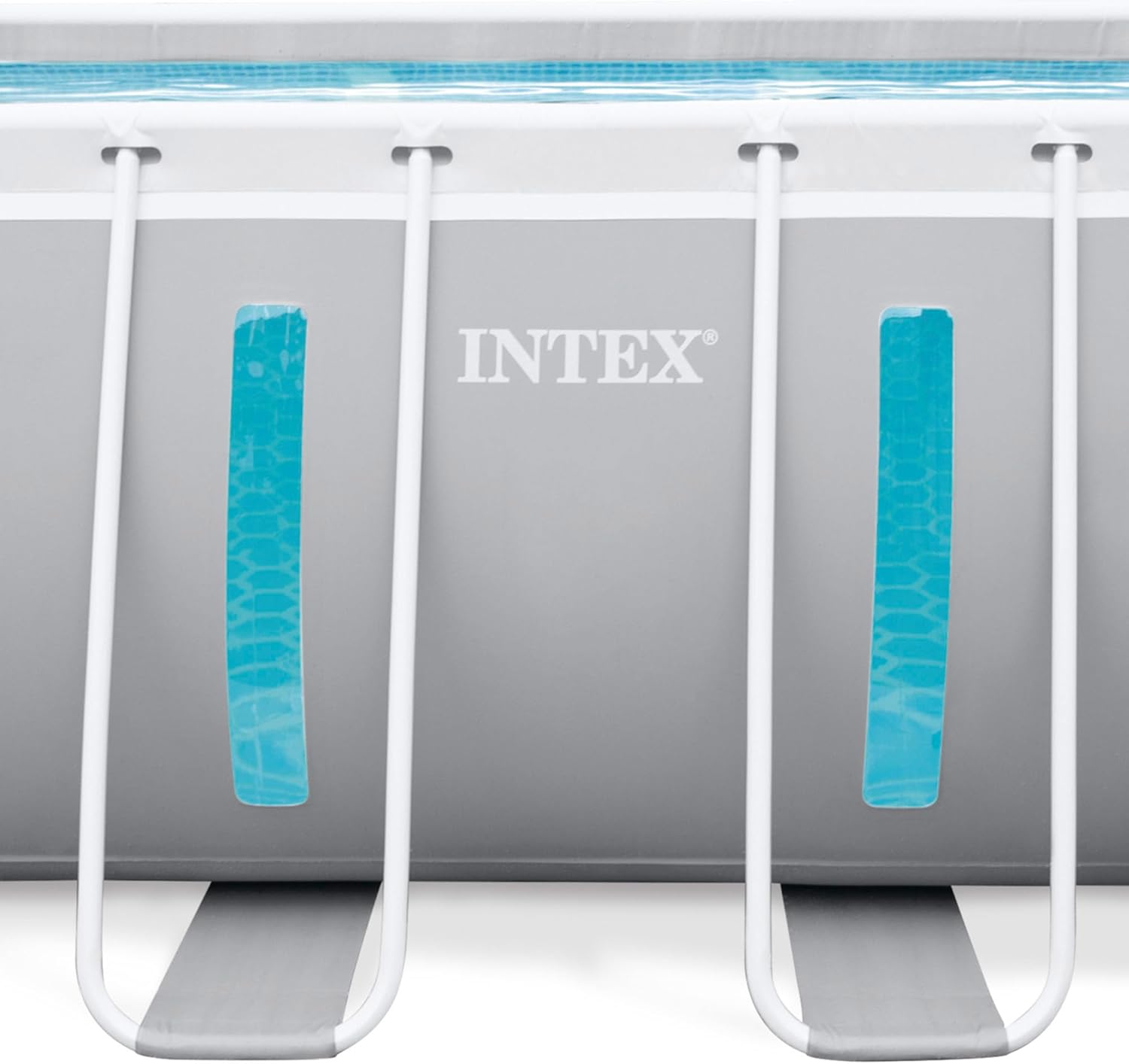 Intex - Clearview tubulaire - 4x2x1,22m - kit piscine rectangulaire