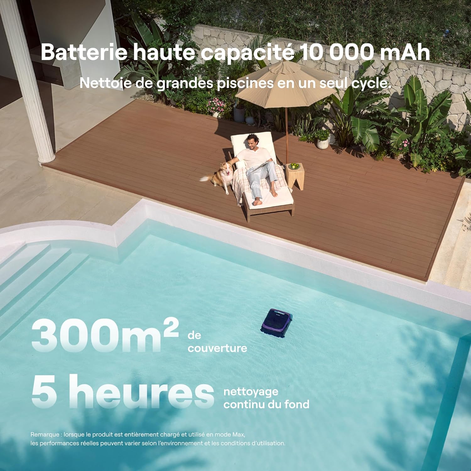 Beatbot - Sora 70 - 300 m² - Robot piscine 4-en-1, 10 000mAh, 6L, 25700LPH