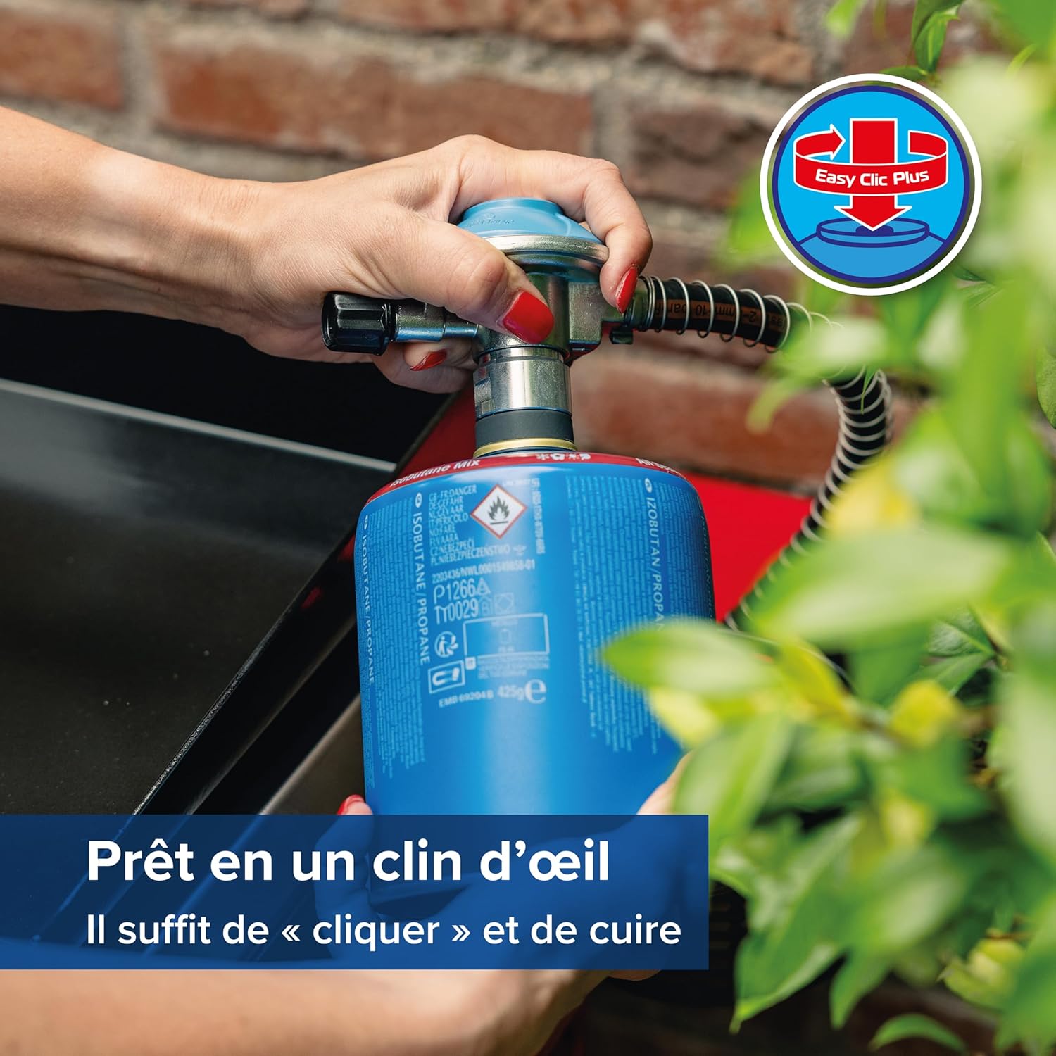 Campingaz - Othello 1 CV - Plancha 2,8kW - plaque acier émaillé, BlueFlame
