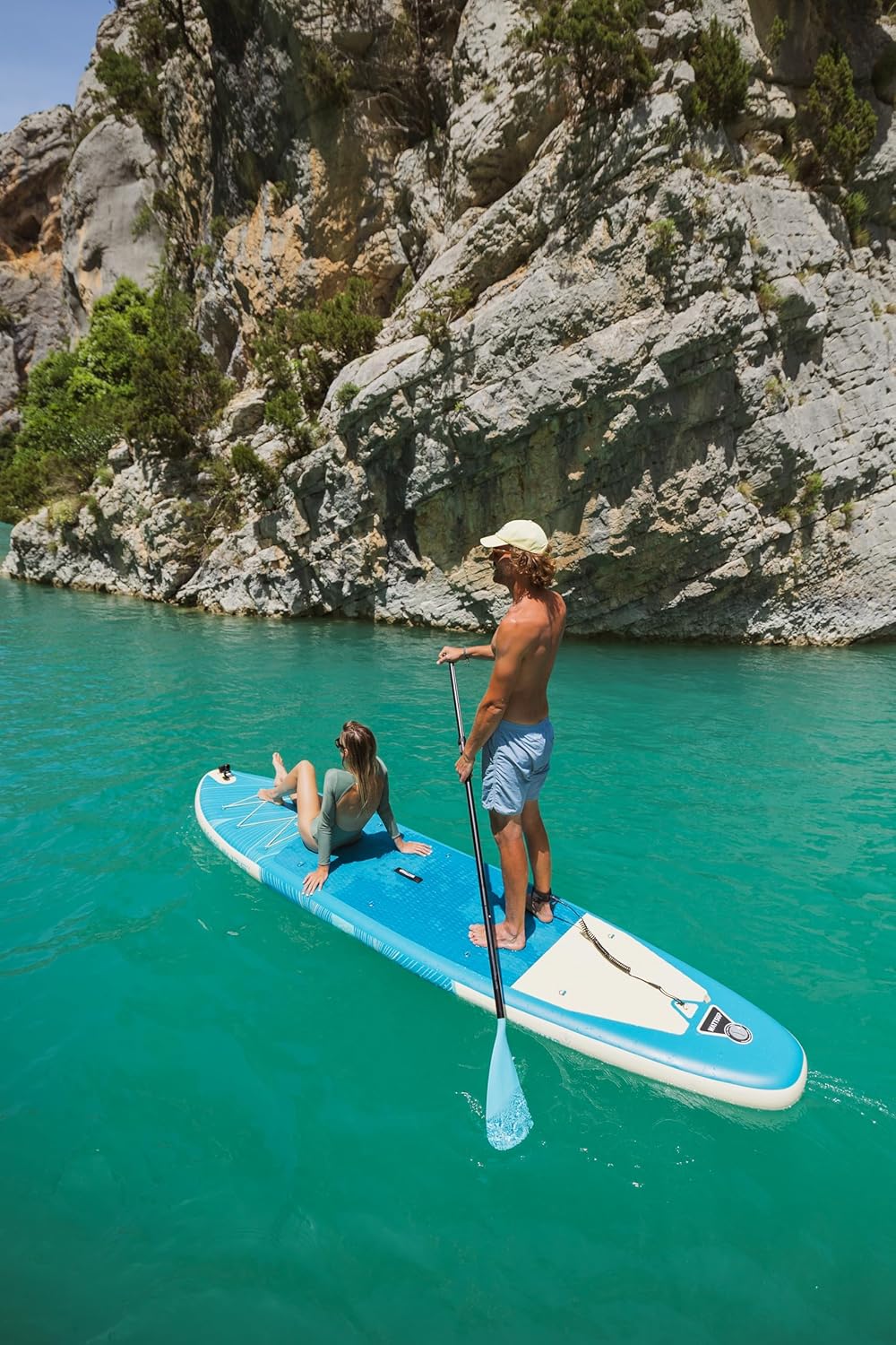 Wattsup - Sup Stand Up Paddle Gonflable - Gamme Essentials - Dropstitch - Pack Complet : Pagaie 2in1 Leash Pompe Sac de Transport