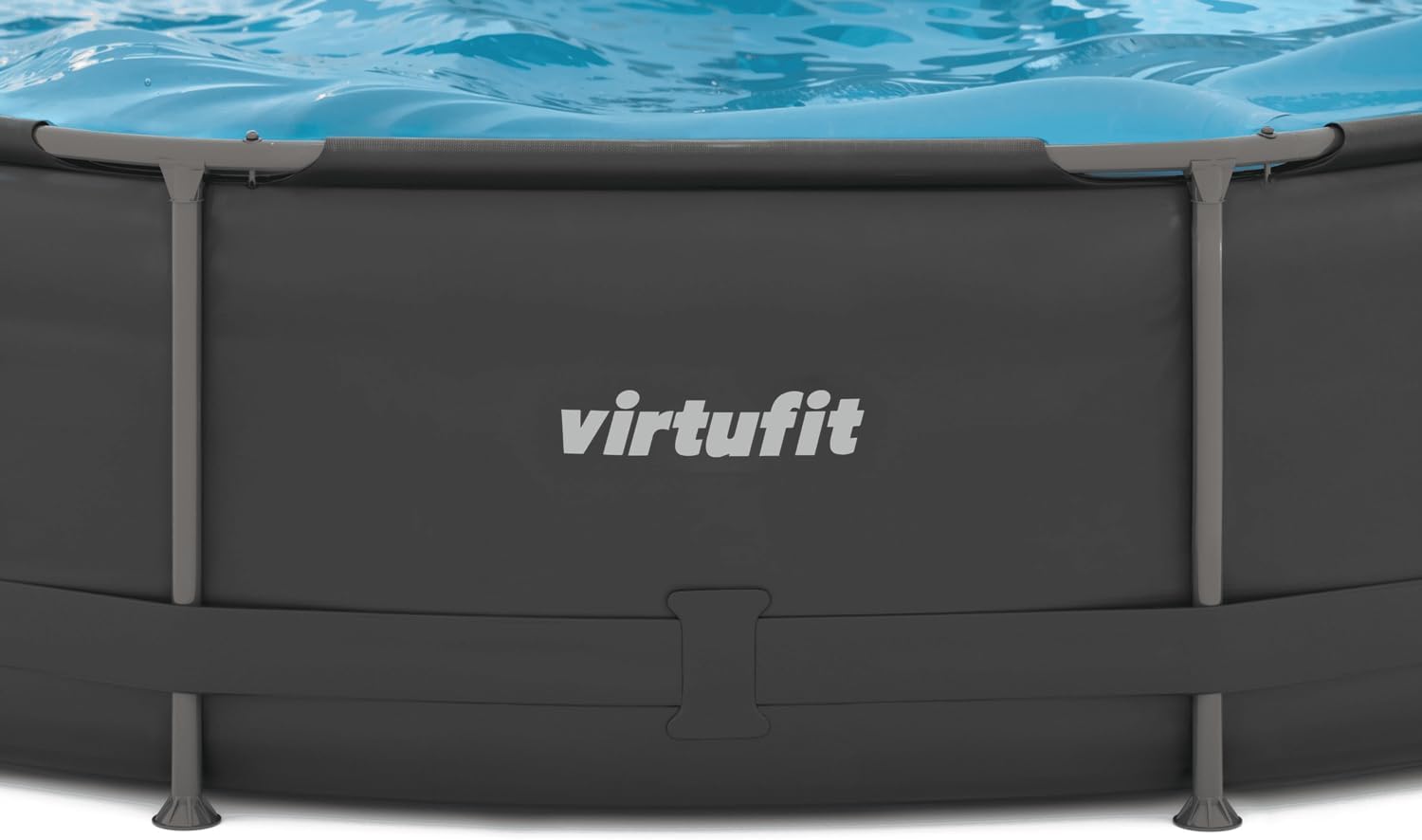 VirtuFit Piscine ronde - Ø244x76 cm - filtre inclus - Noir