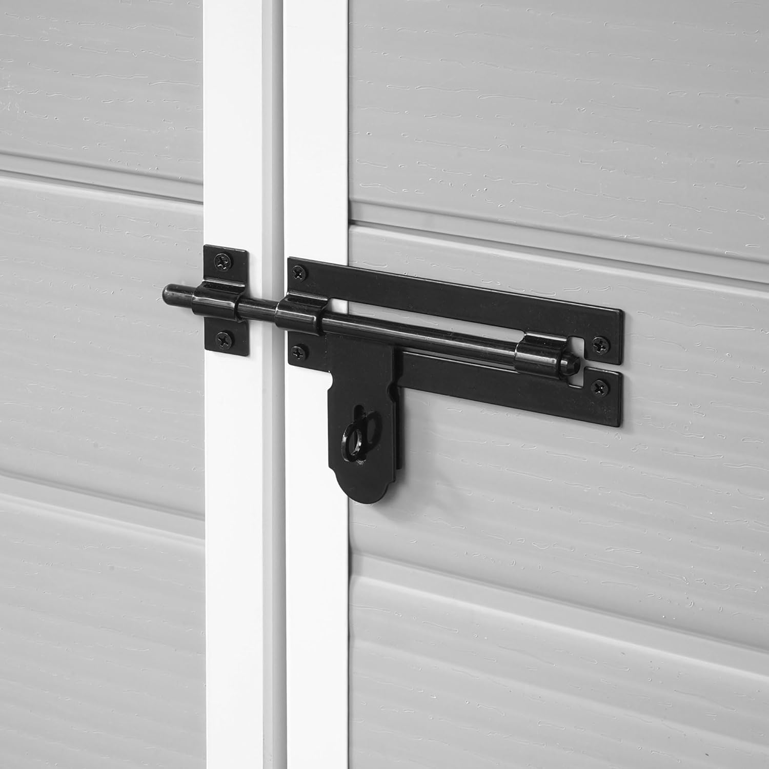 Abri de Jardin en Résine Aqua 1.4 - Assemblage Simple - Fenêtre à lumière du Jour - Panneaux de 12mm d'épaisseur - Plancher Inclus - Blanc Gris - Cabane de Stockage extérieur en PVC 1,37m2