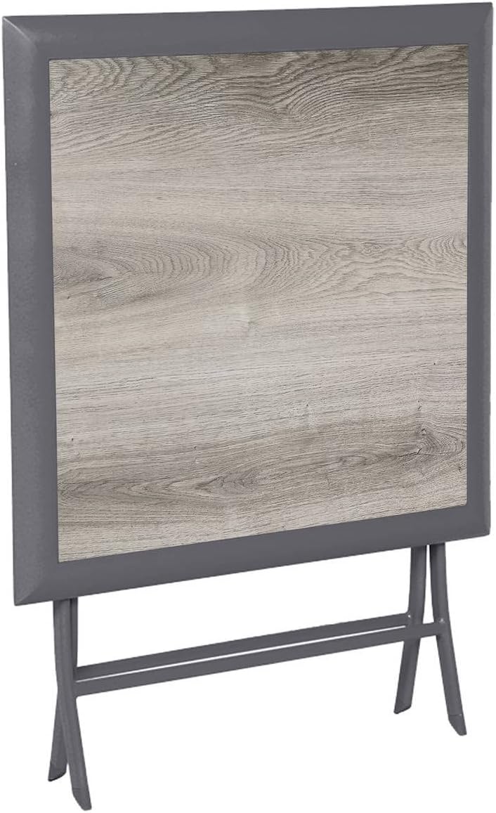 Hespéride - Azua table pliante carrée 2 places gris aluminium