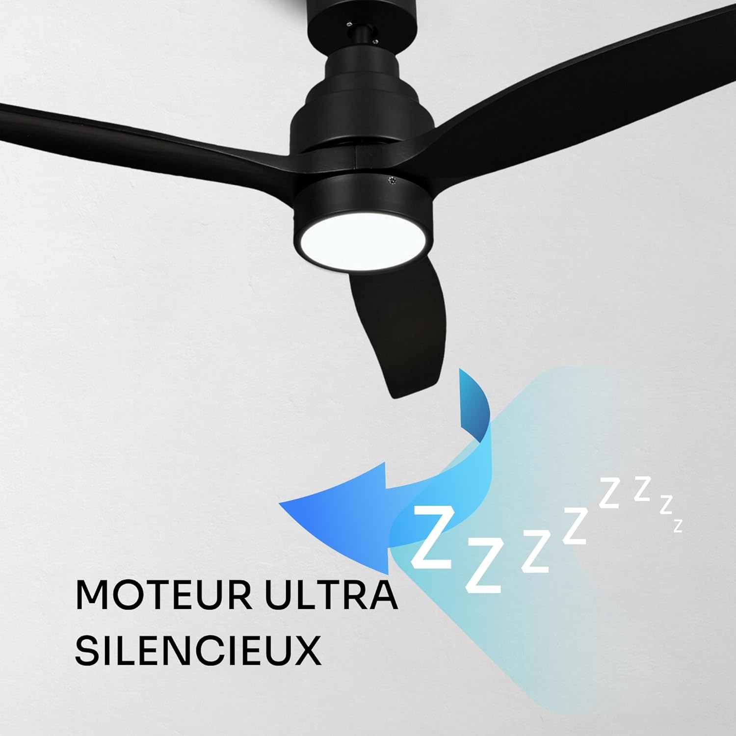 Mellerware - Brizy! Bright - 132cm - ventilateur plafond LED silencieux 45W
