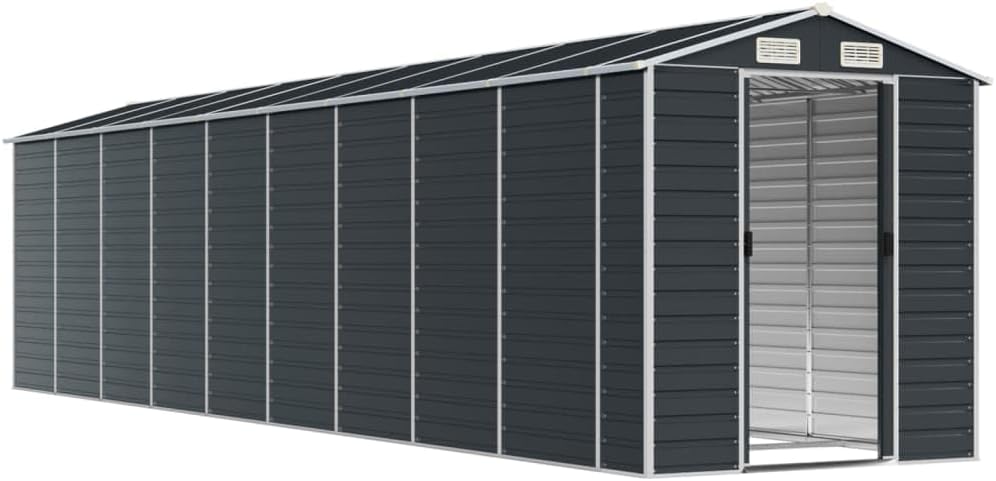 vidaXL Abri de Jardin Anthracite 191x810x198 cm Acier galvanisé