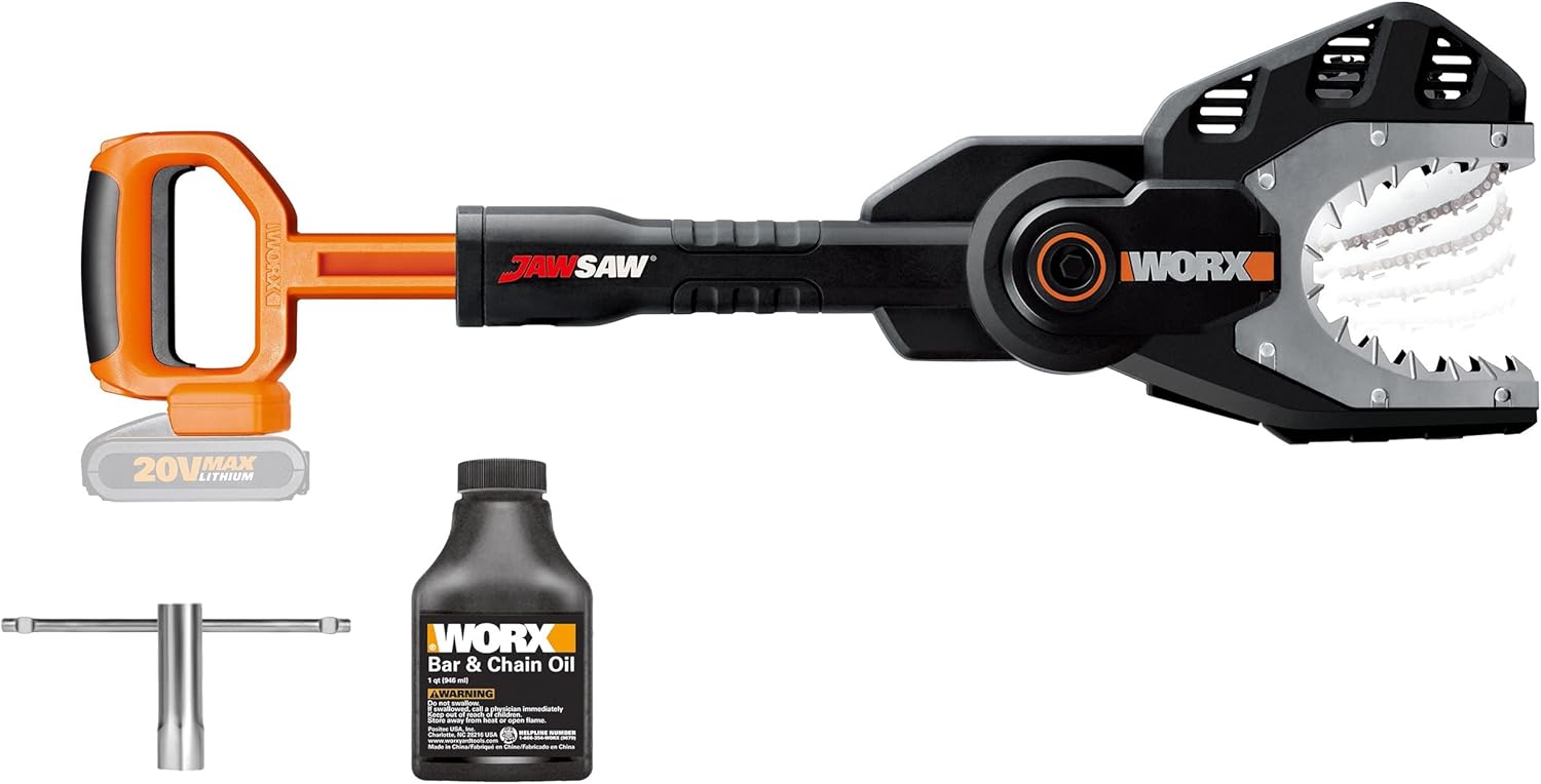 WORX - élagueuse sans fil 20V, guide 15 cm, coupe sécurisée WG329E.9