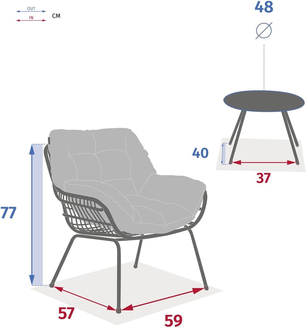 Hespéride - Paopao Duo - acier époxy blanc 2 places - compact et élégant