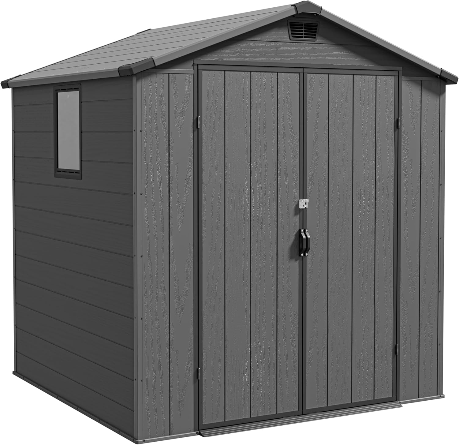 Triumphkey - abri de jardin plastique 1,8x1,8m, porte verrouillable, résistant intempéries