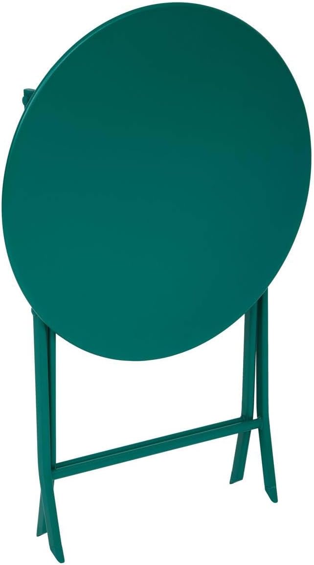 Hespéride - Greensboro - Ø60cm - Table ronde pliante acier vert opale