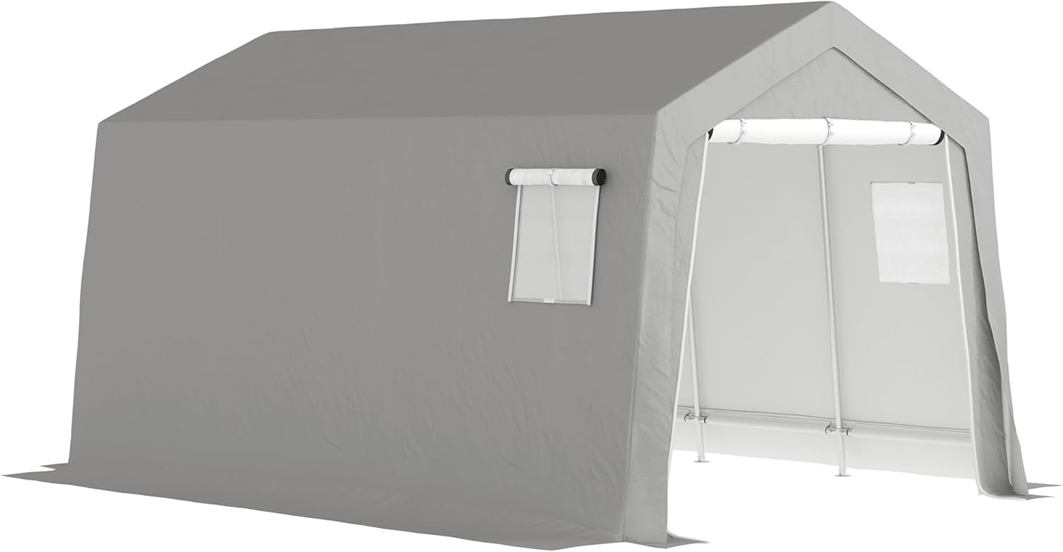 Outsunny - Abri de jardin extérieur - 3x4,5x2,5m - porte zippée, étanche et anti-UV