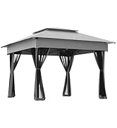 Outsunny Tonnelle de Jardin Exterieur Pop-up barum Pliant, 3 x 3 m, Métal Polyester, imperméabili...