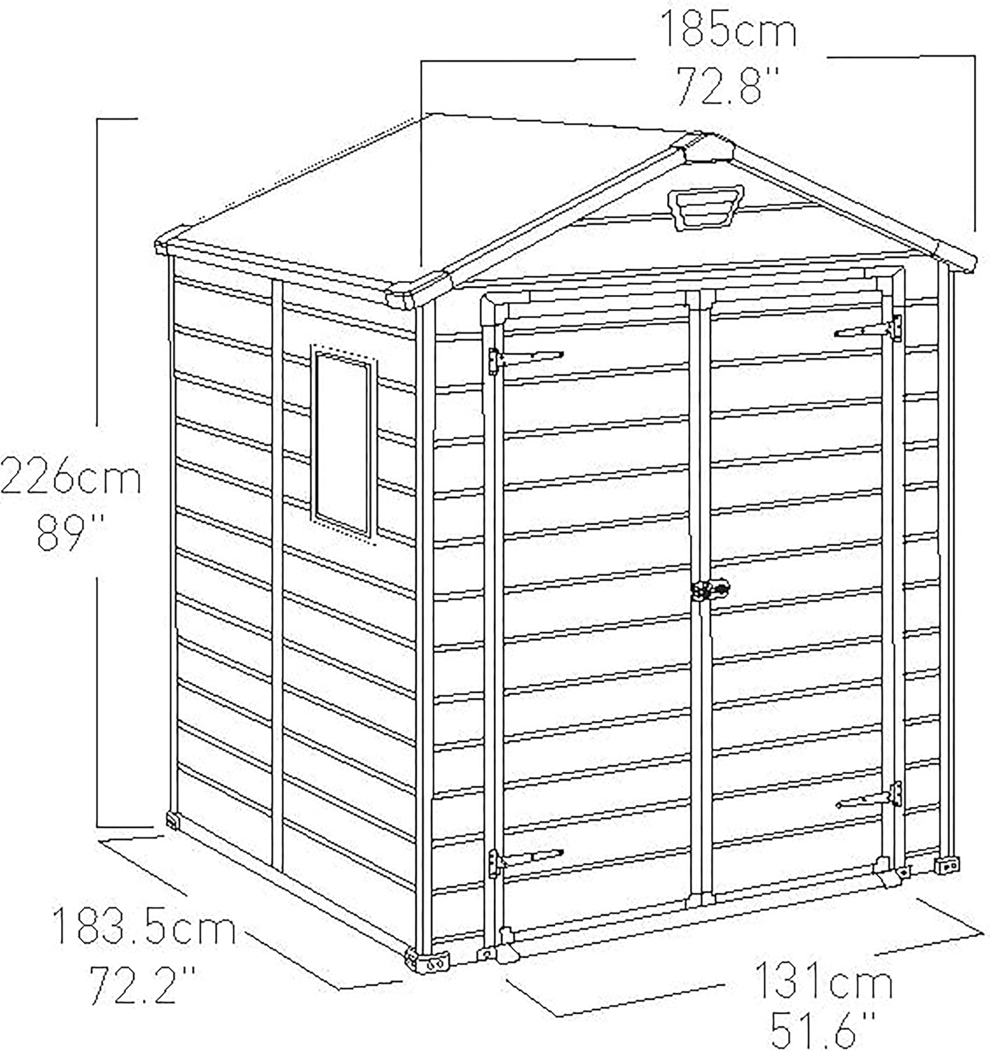 Keter - Manor Pent 66 - 3,1 m² - abri de jardin beige - KETER