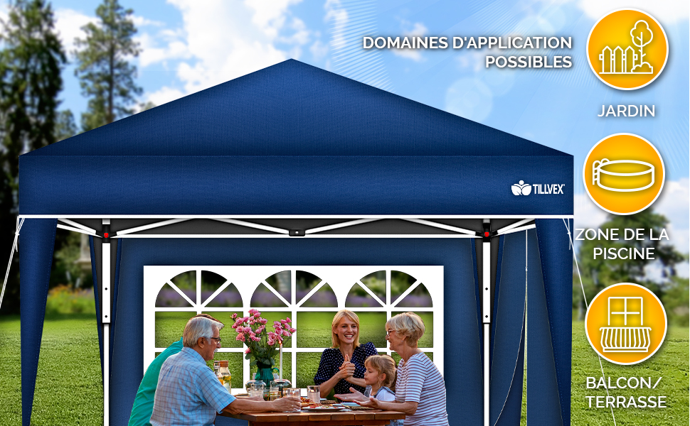 la canopée 6x8 est une tente portable pour le camping