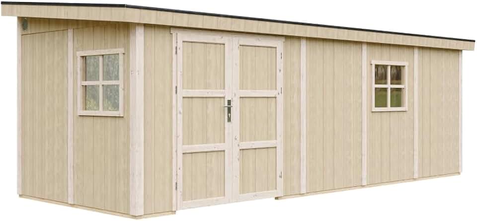 Timbela - Abri de jardin premium 14,3m², panneaux LP, sans plancher, M941B