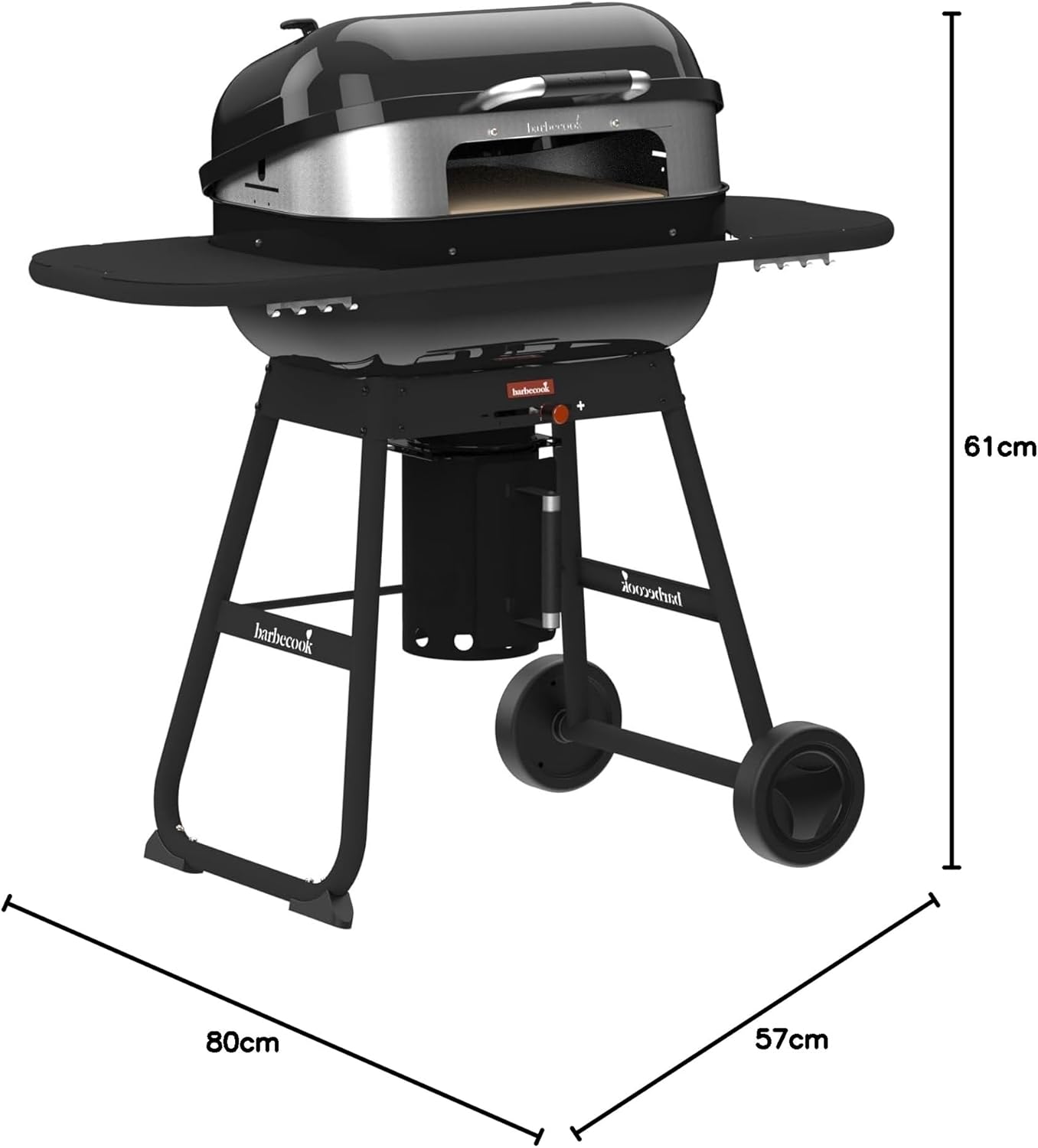 Barbecook - Magnus Premium - 85x64x110cm - barbecue charbon, four à pizza, table