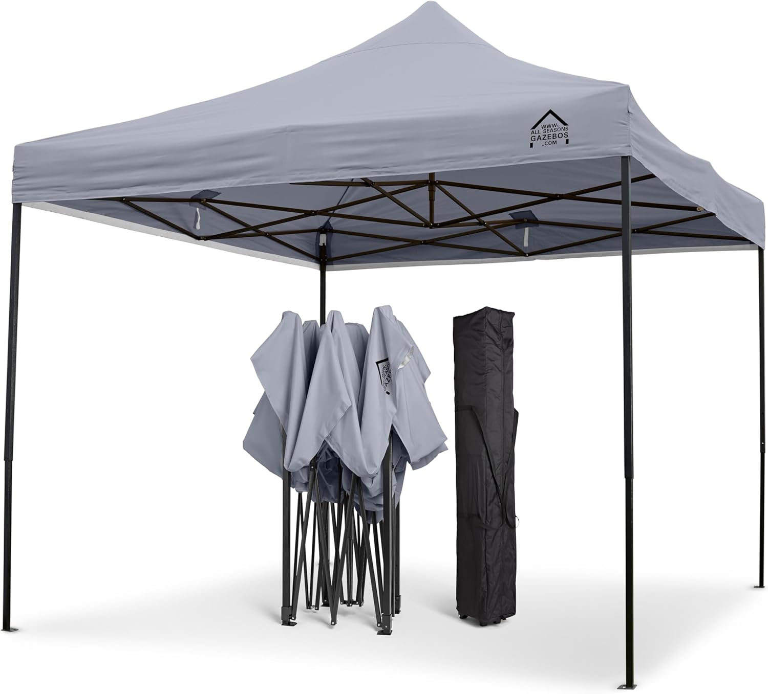 All Seasons Gazebos - Tonnelle série résistante - 3x3m - étanche, gris métallisé
