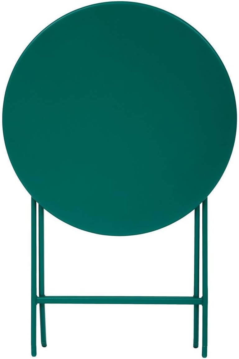 Hespéride - Greensboro - Ø60cm - Table ronde pliante acier vert opale