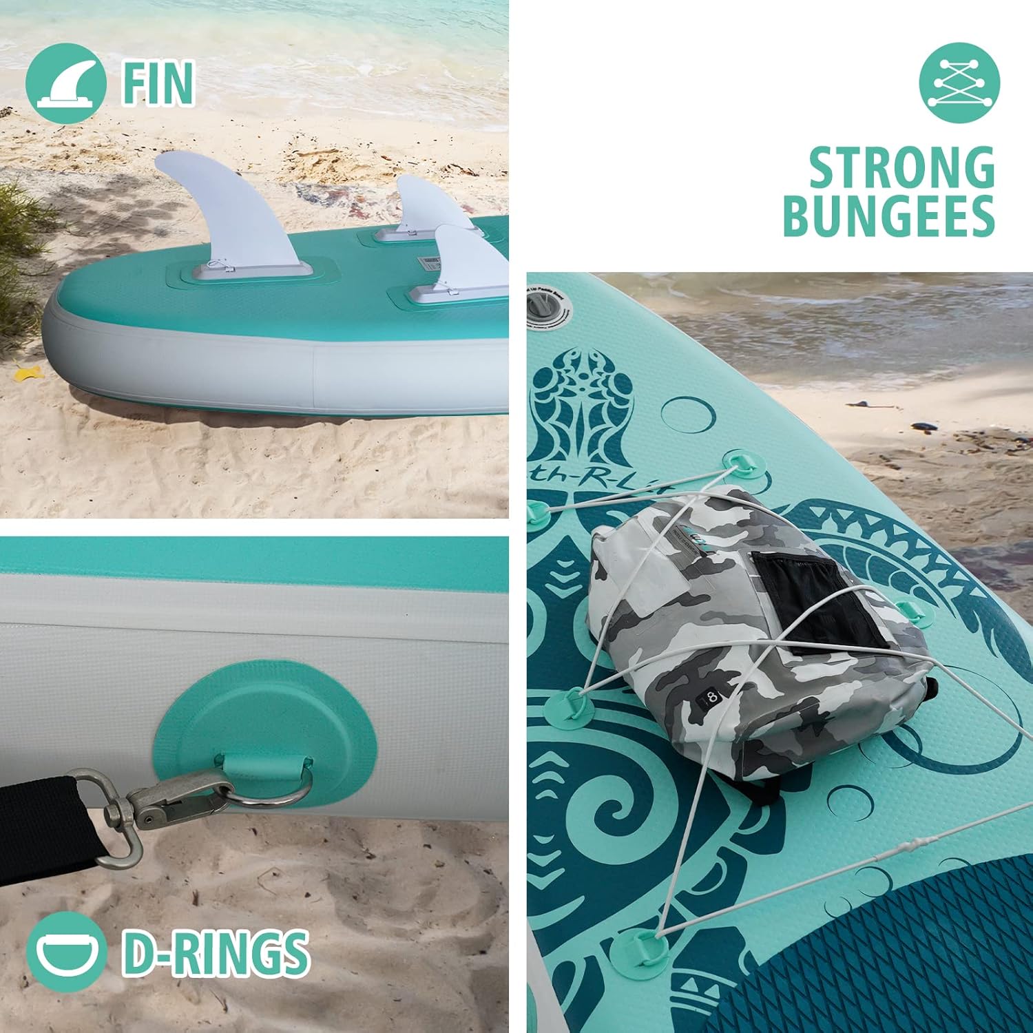 FEATH-R-LITE Stand Up Paddle Board Gonflable pour Adultes Sup avec Deux configurations différentes d'accessoires