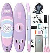Niphean Paddle Gonflable Adulte, Planches de Stand up Paddle Gonflable de 305 cm avec Ailettes d’...