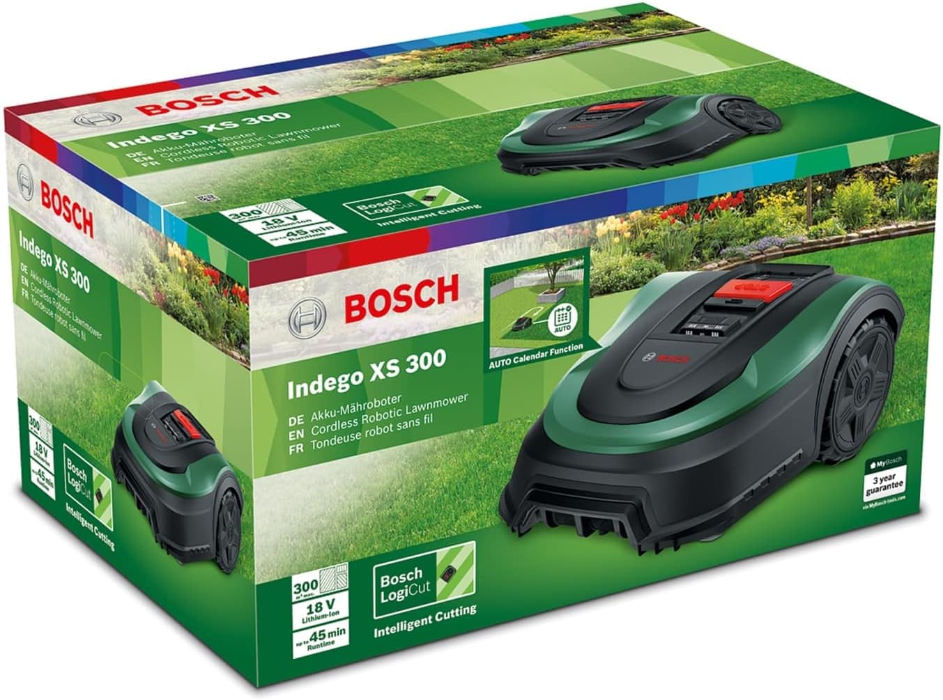 Bosch - Indego XS 300 - 19cm - 18V batterie, 300m², station incluse XS300