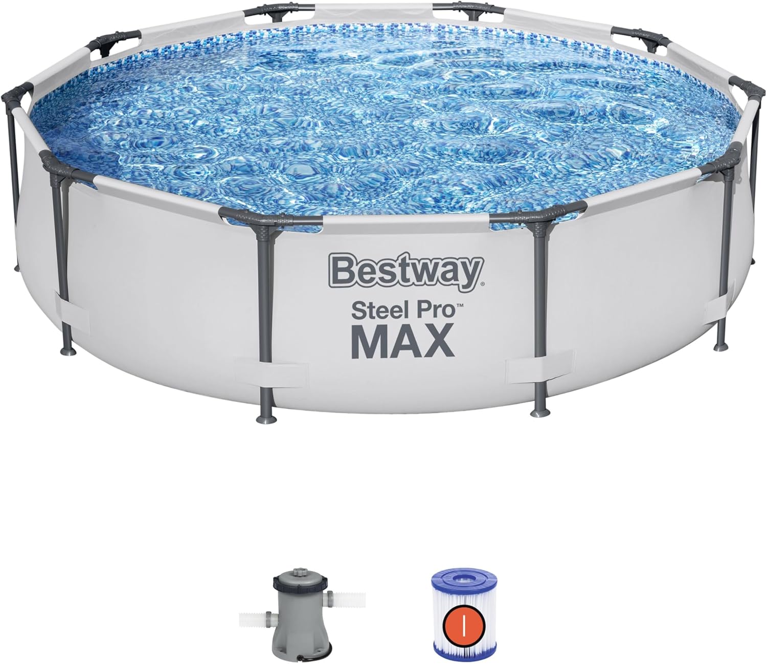 Bestway - Steel Pro Max piscine ronde - 305x76 cm - filtre cartouche