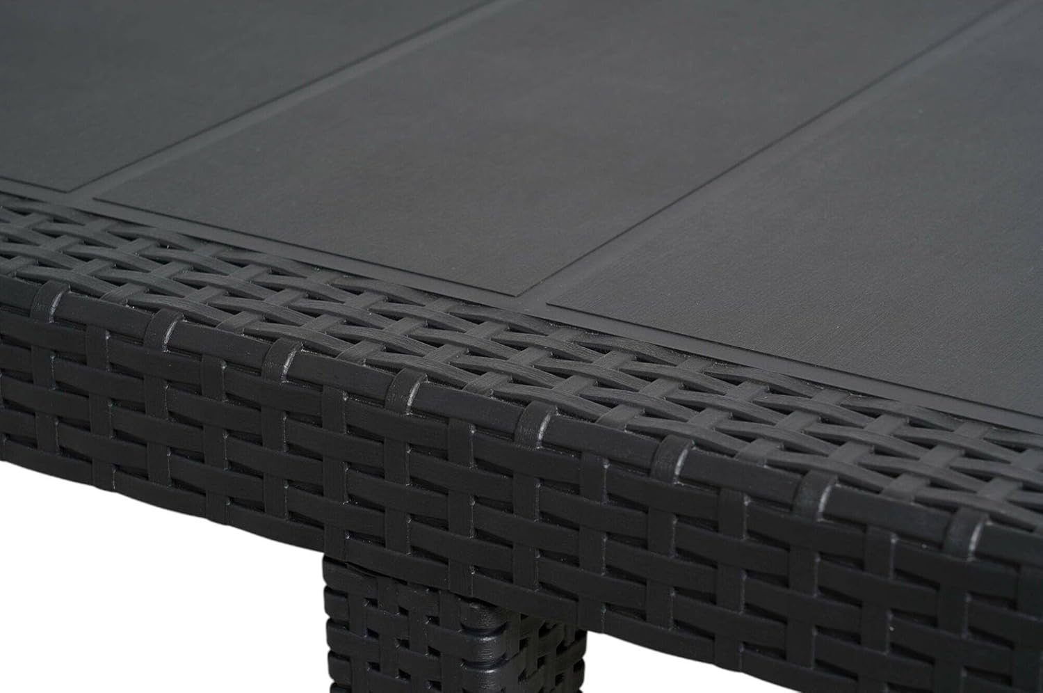 Dmora - table extensible extérieur anthracite - 150x90x72 cm - Made in Italy