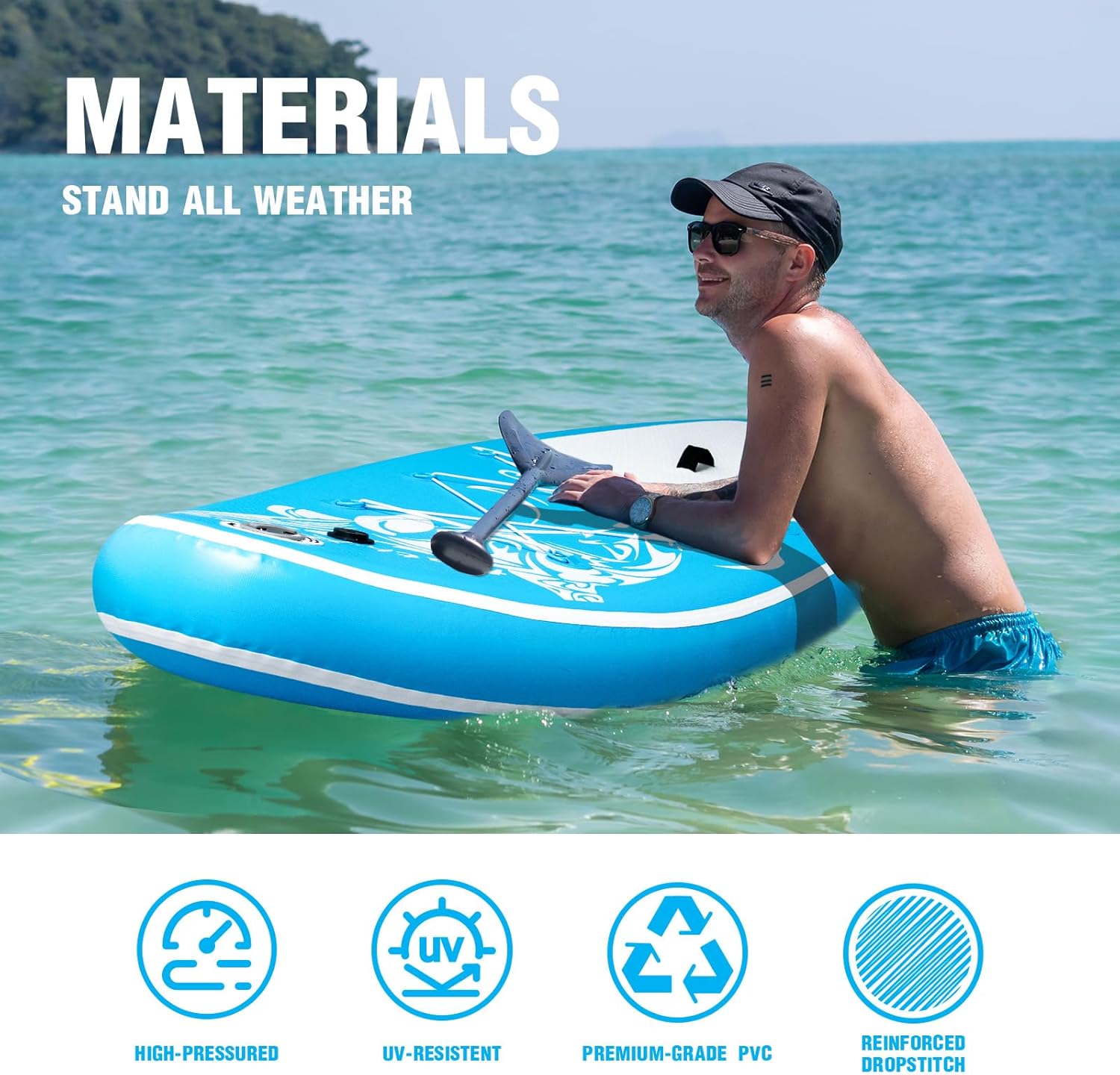 FEATH-R-LITE - Stand Up Paddle gonflable adulte - stabilité, kit complet
