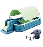 Ergocar Piscine Gonflables pour Enfants, Aire de/Centre de Jeux Aquatique Gonflable avec Toboggan...