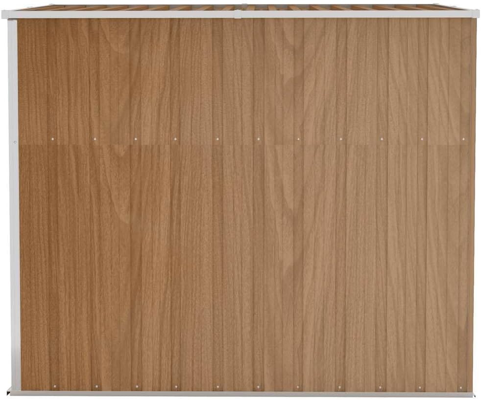 Générique Abri de Jardin Mural Marron 118x194x178 cm Acier galvanisé, Maison & Jardin, Pelouses & Jardins, Vie en extérieur, Structures extérieures, Cabanes & abris de Jardin, Brun, (Poids 31.54KG)