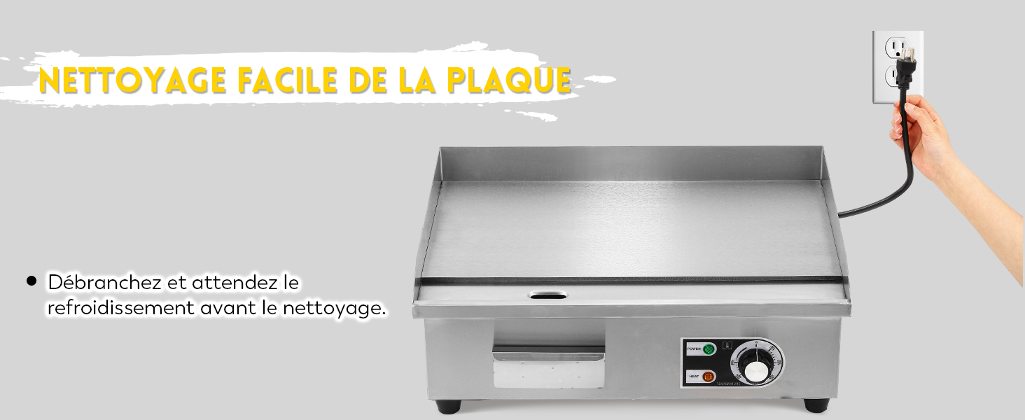 Moongiantgo Plancha Électrique Professionnelle 22" 3000w