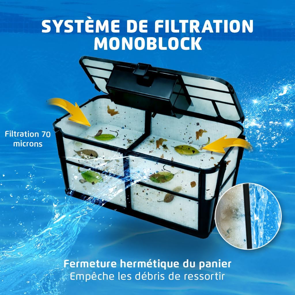 Dolphin - Nautilus EON - piscines jusqu’à 15 m - robot piscine sans fil, fond/parois/ligne d’eau, filtration fine, app, 
