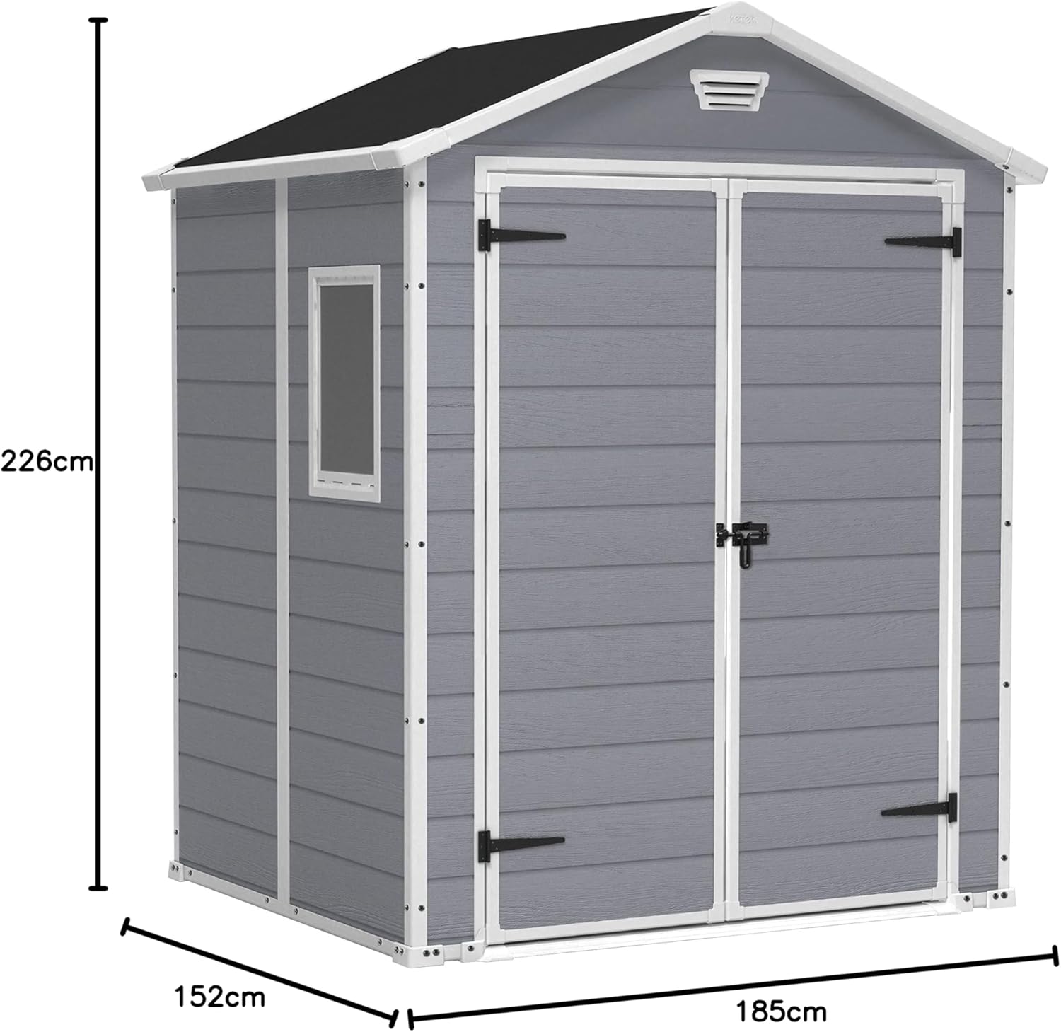 KETER Résine Abri De Jardin MANOR, Gris 65 - 2,5m2