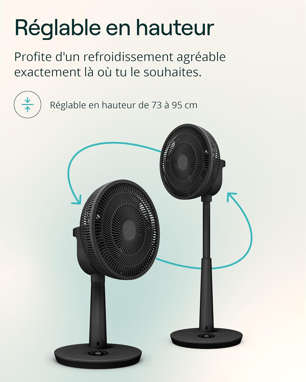 Duux - Whisper 3 - 73-95 cm - 26 vitesses, minuterie, mode nuit