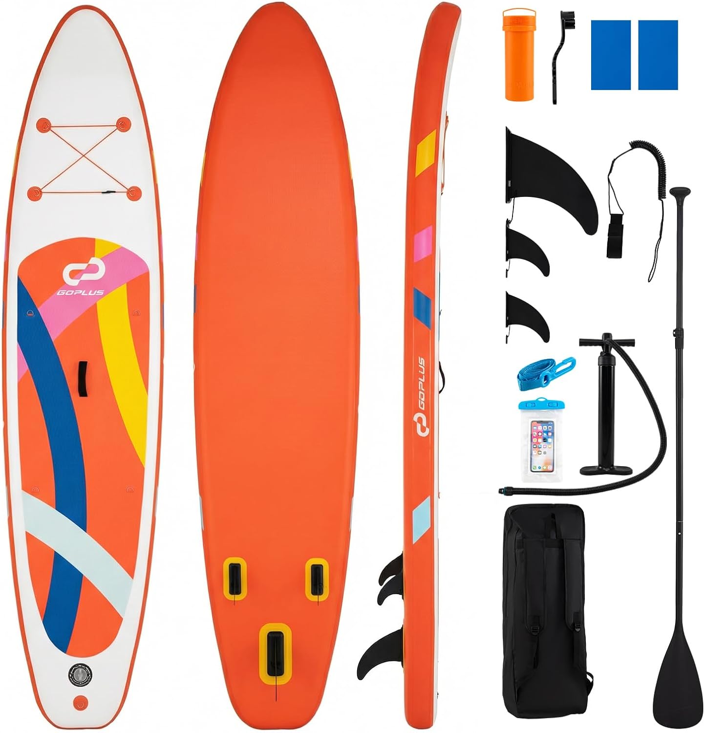 GOPLUS - Paddle Gonflable Série Adulte - 336 cm - stable, 160 kg, siège kayak, kit complet