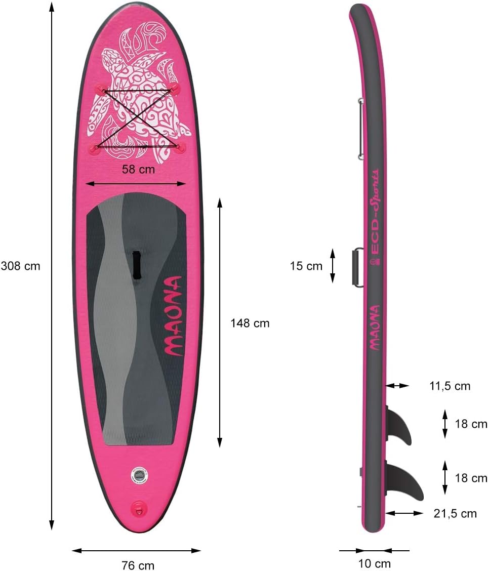 ECD Germany - Stand Up Paddle - 305/308/320/380 cm - PVC, 120/150 kg, 10/15 cm