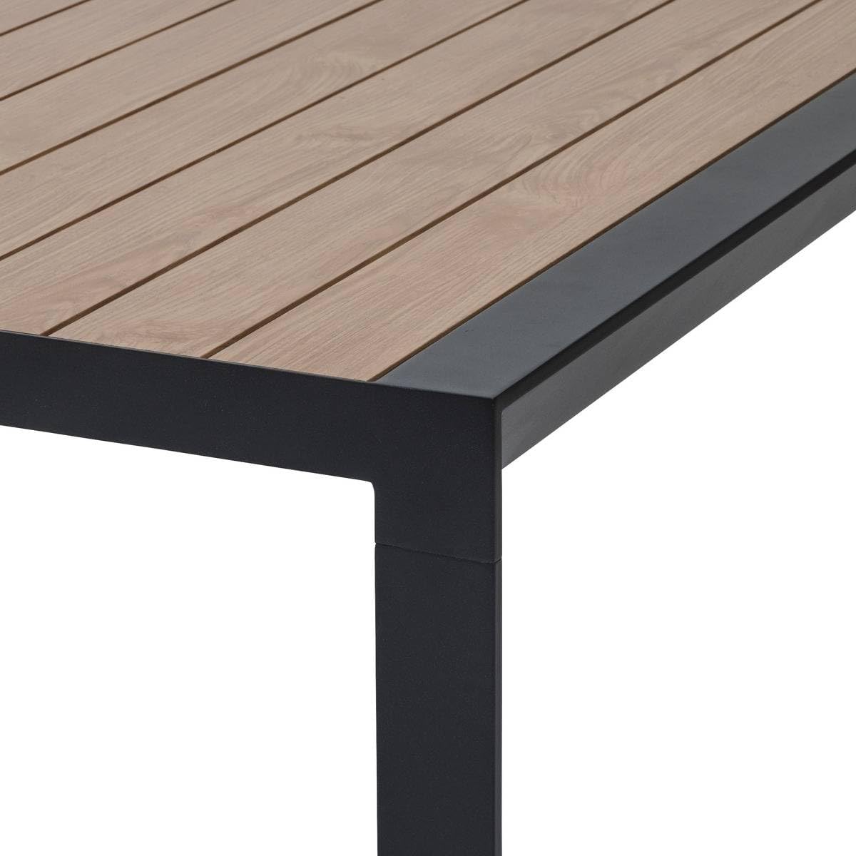 Hespéride - Evasion - grande table extensible 14 places - aluminium effet bois, rallonge, extérieur