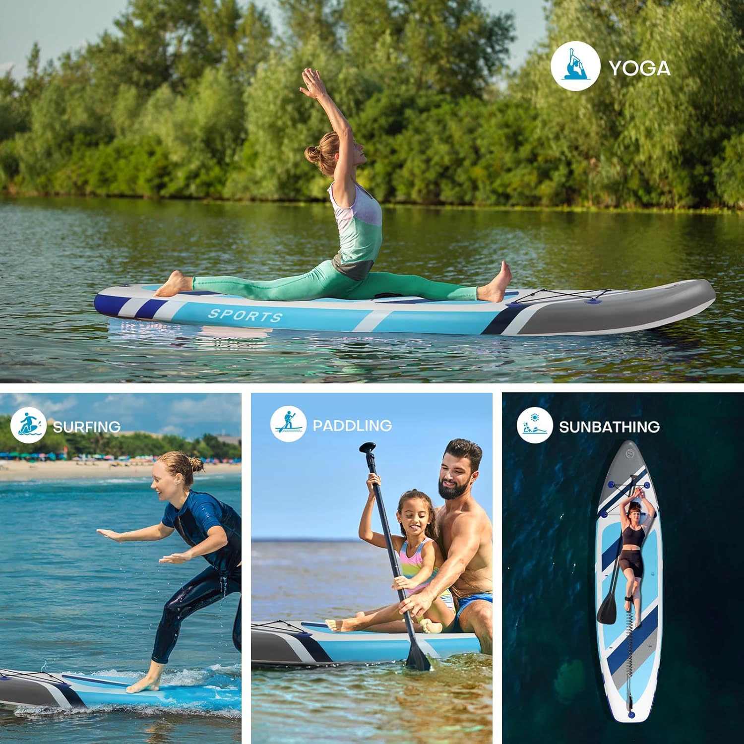 Panana - Stand Up Paddle gonflable - légère, antidérapante, réglable
