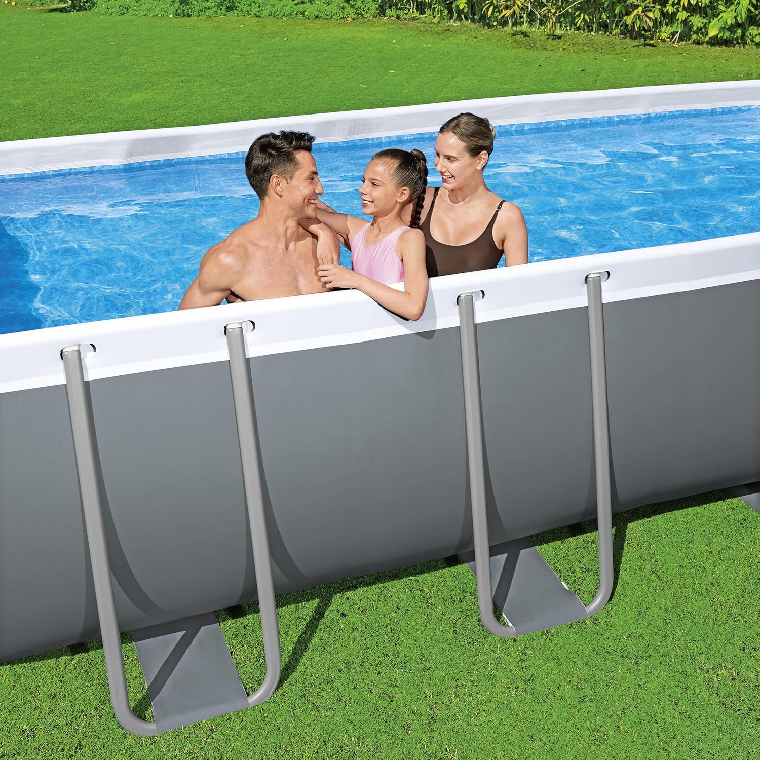 Bestway Steel Pro Max Kit Piscine Hors Sol - 549 cm x 274 cm x 122 cm - Gris foncé