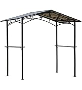 Outsunny Pavillon Jardin 2,5 x 1,5 m - abri Barbecue - 2 étagères - Toit de Barbecue - métal Noir...