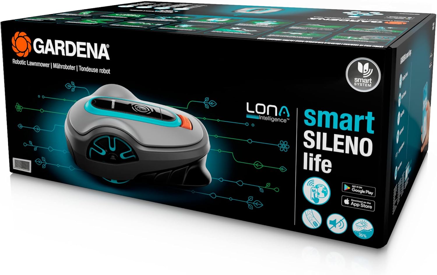 Gardena - Smart SILENO Life 1000 m² - tonte IA, appli, pente 35% - 19702-66