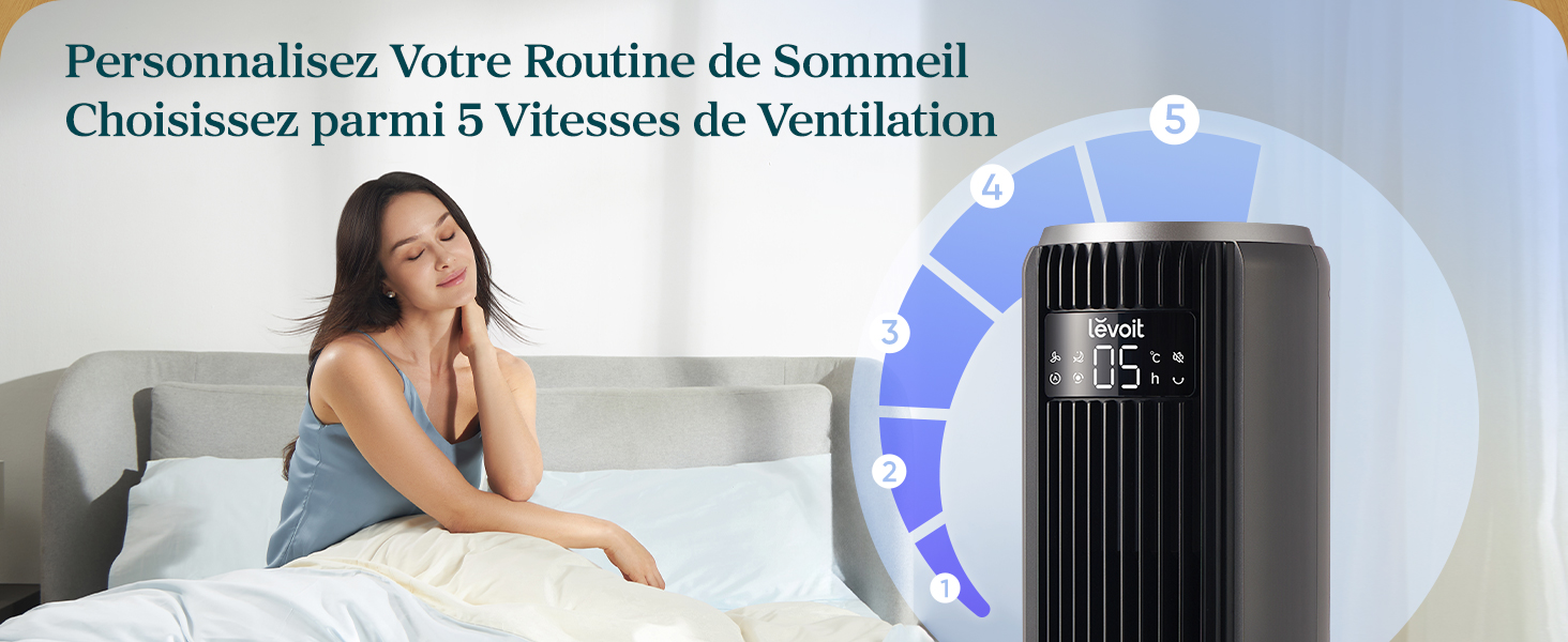 Séquence des paramètres de thérapie du sommeil et de ventilation affichés dans une interface médicale avec paramètres réglables et écrans de surveillance.